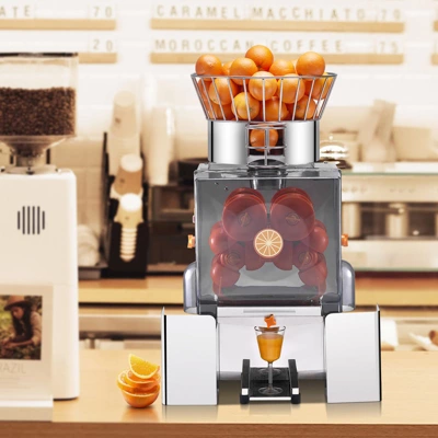 VEVOR Commercial Orange Juicer Machine, 120W Automatic Feeding Juice Extractor, Stainless Steel Juice Extractor For 25 Oranges Per Minute 1 VEVOR Commercial Orange Juicer Machine, 120W Automatic Feeding Juice Extractor, Stainless Steel Juice Extractor For 25 Oranges Per Minute