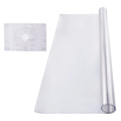 VEVOR Plastic Table Cover, 36 X 54 Inch 1.5 Mm Thick Clear Table Protector, Rectangle PVC Desk Mat, Waterproof & Easy Cleaning, Transparent 8 VEVOR Plastic Table Cover, 36 X 54 Inch 1.5 Mm Thick Clear Table Protector, Rectangle PVC Desk Mat, Waterproof & Easy Cleaning, Transparent - Image 8