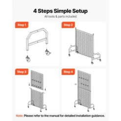 VEVOR 2 Packs Grid Wall Panels, 2.9 X 5.9 Ft Wire Grid Panels Display Rack, Movable Art Display Shelf With Wheels And 10 Hooks, Black -Vevor GUEST f99a6d69 ffaf 460a ad41 9386304306e4