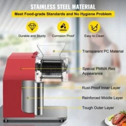 VEVOR Commercial Meat Cutting Machine, 551 Lbs/H 850W Meat Shredding Machine, 3.5mm Blade, Stainless Steel Restaurant Food Cutter, Red -Vevor GUEST f9fa9b02 445d 4363 b5cf 65bd16e52114