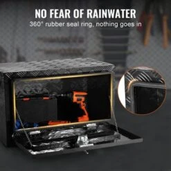 VEVOR Underbody Truck Box, 36" X 14" X 16" Pickup Storage Box, Heavy Duty Aluminum Diamond Plate Tool Box With Lock And Keys -Vevor GUEST fa2df004 9c72 4da7 bae1 860863fbb02e