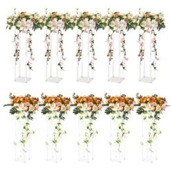 VEVOR 10PCS 23.6inch High Wedding Flower Stand, With Acrylic Laminate,Acrylic Vase Column Geometric Centerpiece Stands, Floral Display Rack 15 VEVOR 10PCS 23.6inch High Wedding Flower Stand, With Acrylic Laminate,Acrylic Vase Column Geometric Centerpiece Stands, Floral Display Rack -Vevor GUEST fb9d6ca3 5230 45ae bde7 1b4ab3bd3c44