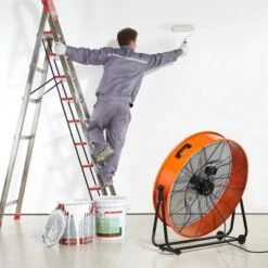 VEVOR Drum Fan, 30 Inch High Velocity Industrial Shop Fan, Heavy Duty Commercial Use 3-Speed 13000CFM, 360°Adjustable Tilting, Orange