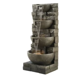 VEVOR Outdoor Water Fountain, 35.63 In Height Fountain And Waterfall, 4-Tier Floor Standing Cascading Fountains With Light And Pump, Gray 15 VEVOR Outdoor Water Fountain, 35.63 In Height Fountain And Waterfall, 4-Tier Floor Standing Cascading Fountains With Light And Pump, Gray -Vevor GUEST fe8a2aba cd85 4e11 9e8c e79fbc7e6dcc