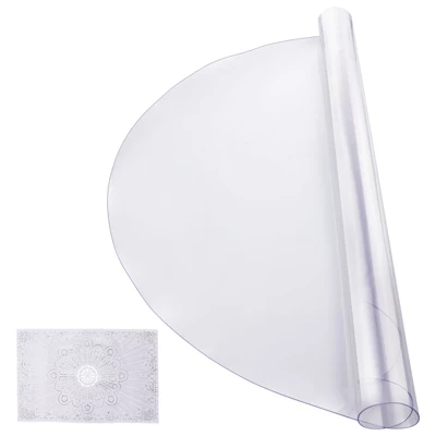 VEVOR Plastic Table Cover, 48 X 48 Inch 2.0 Mm Thick Clear Table Protector, Round PVC Desk Mat, Waterproof & Easy Cleaning Desk Pad Tablecloth 8 VEVOR Plastic Table Cover, 48 X 48 Inch 2.0 Mm Thick Clear Table Protector, Round PVC Desk Mat, Waterproof & Easy Cleaning Desk Pad Tablecloth - Image 8