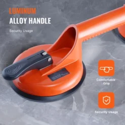 VEVOR Glass Suction Cup, 4.7" 2 Pack 330 Lbs Load Capacity, Vacuum Suction Cup With Aluminum Handle, Orange -Vevor GUEST fefdfee5 8247 416b b40f a4621d75649a