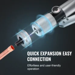 VEVOR Hydraulic Tube Expander, 3/8" To 1-1/8" OD, HAVC Hydraulic Swaging Tool With 7 Pipe Expander Heads, Deburring Tool, Pipe Cutter, Silver -Vevor GUEST ff410daa 3e2b 4ed8 b225 fea1d8aa231b