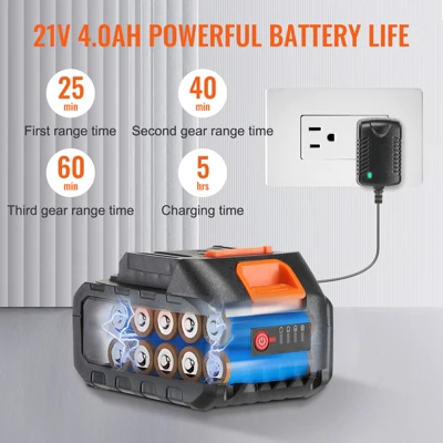 VEVOR Cordless Pressure Washer, 652-PSI 1.0 GPM Portable Power Cleaner, Handheld High-Pressure Car Washer Gun With 4.0Ah Battery, Charger, Black 6 VEVOR Cordless Pressure Washer, 652-PSI 1.0 GPM Portable Power Cleaner, Handheld High-Pressure Car Washer Gun With 4.0Ah Battery, Charger, Black - Image 6