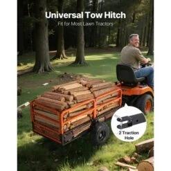 VEVOR Garden Utility Trailer, 22 Cu. Ft. & 1600lbs, ATV UTV Trailer, Tow Behind Steel Dump Trailers, Removable Rear Panel, Black -Vevor GUEST ff9514c9 b216 4992 ba5b 550d317c7a91