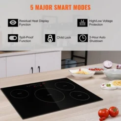 VEVOR Electric Cooktop, 4 Burners, 30'' Induction Stove Top, Built-in Magnetic Cooktop 7500W, 9 Heating Level Multifunctional Burner -Vevor GUEST ffb3d21c df6b 460c bd5c 3051c64996f9